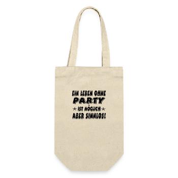Party - Geschenkbeutel für Flaschen - Natur - Vorne