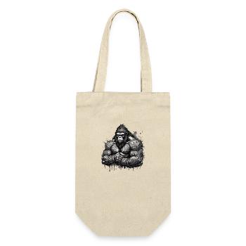 Tattoo / Tier / Kunst / cool / Comic / Gorilla - Geschenkbeutel für Flaschen - Natur - Vorne
