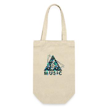 dj music retro heavy metal Hard Rock Punk vinyl mx - Gift Bag for Bottles - nature - Front