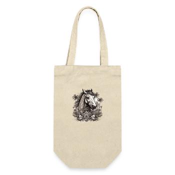 Tattoo / Tier / Kunst / cool / Comic / Pferd - Geschenkbeutel für Flaschen - Natur - Vorne
