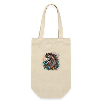 Tattoo / Tier / Kunst / cool / Comic / Pferd - Geschenkbeutel für Flaschen - Natur - Vorne
