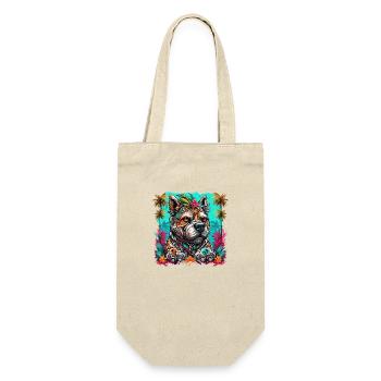 Tattoo / Tier / Kunst / cool / Comic / Hund - Geschenkbeutel für Flaschen - Natur - Vorne