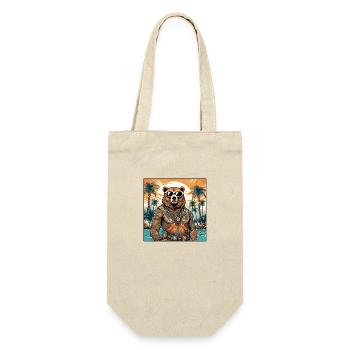 Tattoo / Tier / Kunst / cool / Comic / Bär - Geschenkbeutel für Flaschen - Natur - Vorne