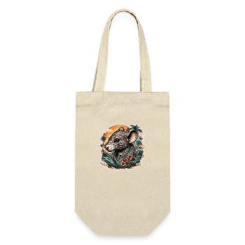 Tattoo / Tier / Kunst / cool / Comic / Maus - Geschenkbeutel für Flaschen - Natur - Vorne