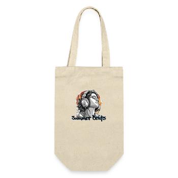Headphone/Audio/Music/Person/cool - Gift Bag for Bottles - nature - Front