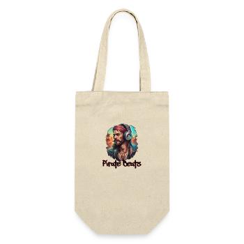 Kopfhörer / Audio / Musik / Klang / cool - Geschenkbeutel für Flaschen - Natur - Vorne
