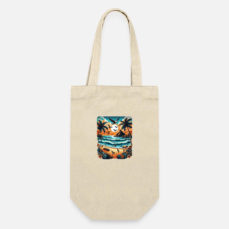Summertime feeling - Geschenkbeutel für Flaschen - Natur