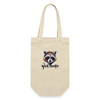 Kopfhörer / Audio / Musik / Klang / cool - Geschenkbeutel für Flaschen - Natur - Vorne