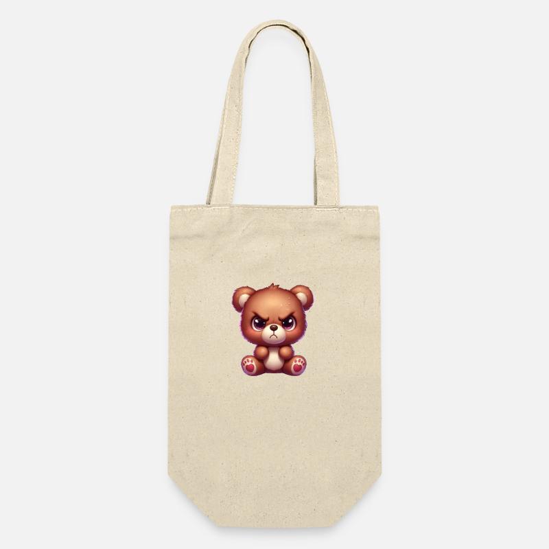 Angry Bear 2 - Geschenkbeutel für Flaschen - Natur