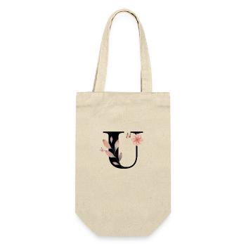 Letter u Wildflowers Watercolors - Gift Bag for Bottles - nature - Front