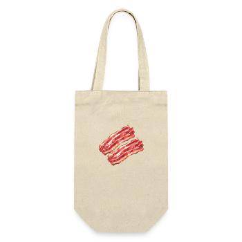 Stylized Bacon Illustration - Gift Bag for Bottles - nature - Front