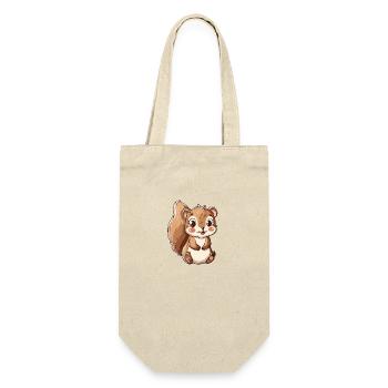 Playful squirrel motif for you - Gift Bag for Bottles - nature - Front