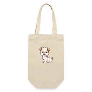 Chiot joueur avec un sourire charmant - Sac à bouteille - nature - Devant