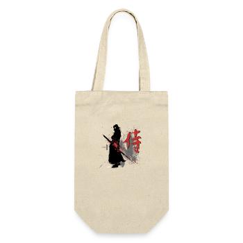 Samurai - Geschenkbeutel für Flaschen - Natur - Vorne