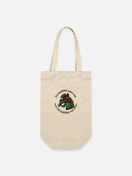 Pummelpony Nimmersatt Kaltblut - Geschenkbeutel für Flaschen - Natur