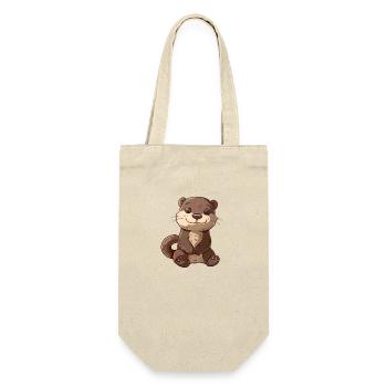 Niedlicher Otter Blickfang Für Tierfreunde - Geschenkbeutel für Flaschen - Natur - Vorne