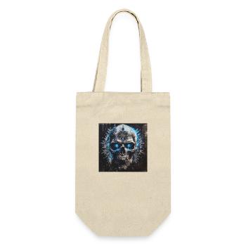 Viking Skull Vikings Skull Valhalla Vegvisir - Gift Bag for Bottles - nature - Front