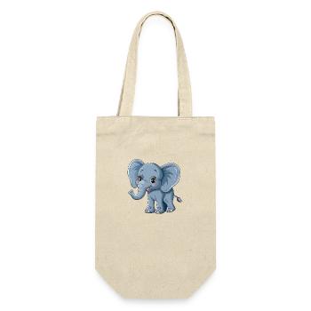 Éléphant mignon pour mur de chambre d’enfant - Sac à bouteille - nature - Devant