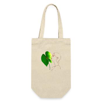 Flowers Women girl fashion design art female style - Gift Bag for Bottles - nature - Front