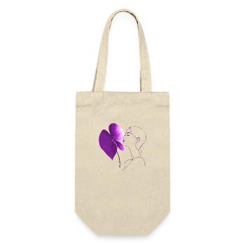 Flowers Women girl fashion design art female style - Gift Bag for Bottles - nature - Front