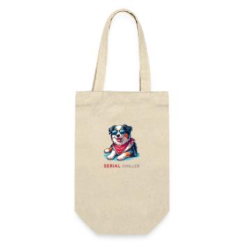 Australian Shepherd - Geschenkbeutel für Flaschen - Natur - Vorne