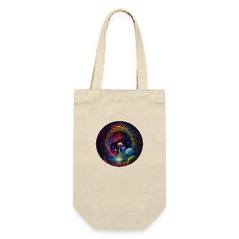 Magic Mushroom Forest - Neon Abstract Art - Gift Bag for Bottles - nature - Front
