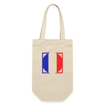 French flag, coat of arms blue, white, red - Gift Bag for Bottles - nature - Front