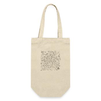 BlumenMuster - Geschenkbeutel für Flaschen - Natur - Vorne