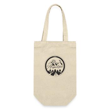 Ausgewildert Logo transparent - Geschenkbeutel für Flaschen - Natur - Vorne