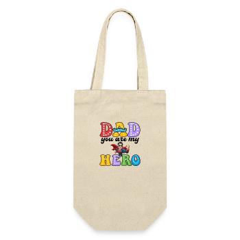 DAD YOU ARE MY HERO - Gift Bag for Bottles - nature - Front