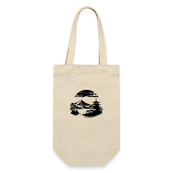 Japon Paysage asiatique Méditation Design - Sac à bouteille - nature - Devant