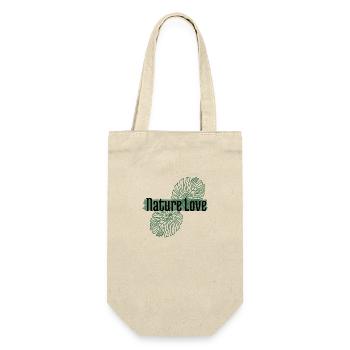 Nature Love - Geschenkbeutel für Flaschen - Natur - Vorne