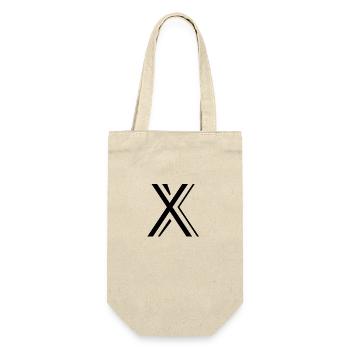 Letter X - Gift Bag for Bottles - nature - Front