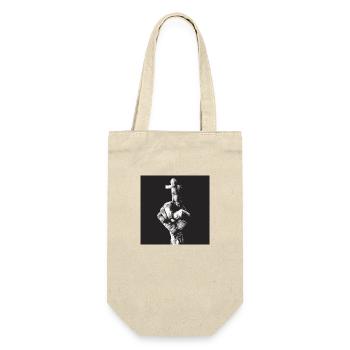 Cross finger - Gift Bag for Bottles - nature - Front