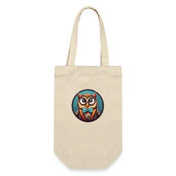 Funny Owl Comic - Gift Bag for Bottles - nature - Front