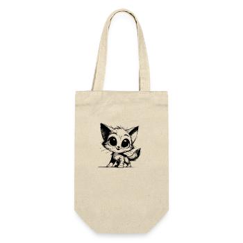 Cute Pencil Drawing Cats Baby Eyes - Gift Bag for Bottles - nature - Front