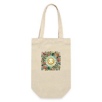 Rosen-Sonnenschein - Geschenkbeutel für Flaschen - Natur - Vorne