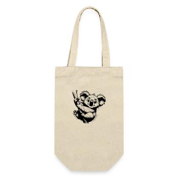 Dessin au crayon de l’arbre Koala pour enfants coquins - Sac à bouteille - nature - Devant