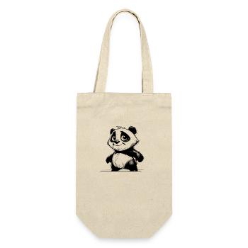 Cute Panda Baby Bear with Big Eyes Sketch - Gift Bag for Bottles - nature - Front