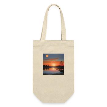 Landschaft Sonnenuntergang - Geschenkbeutel für Flaschen - Natur - Vorne