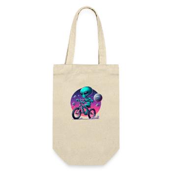 Alien on the bike - Gift Bag for Bottles - nature - Front