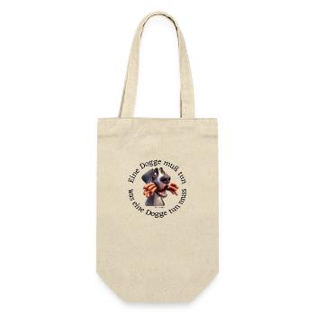 NimmersattDogge - Geschenkbeutel für Flaschen - Natur - Vorne