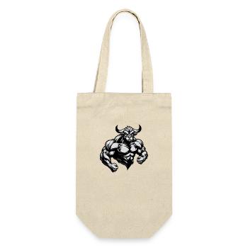 Bulle Stier Muskeln Workout Beast Gym - Geschenkbeutel für Flaschen - Natur - Vorne