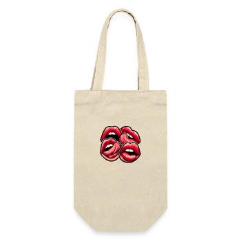 Charming Kiss - Sensual Lips - Gift Bag for Bottles - nature - Front