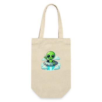 Alien Shows Peace - Gift Bag for Bottles - nature - Front