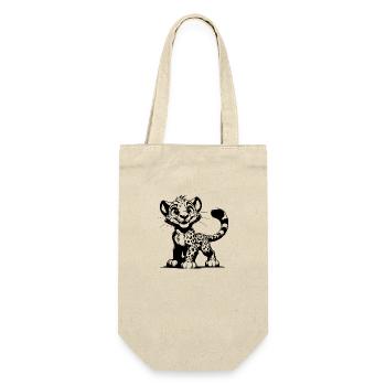 Croquis de portrait de bébé léopard pour enfants souriants - Sac à bouteille - nature - Devant