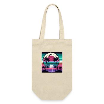 Tropical Sunset - Geschenkbeutel für Flaschen - Natur - Vorne