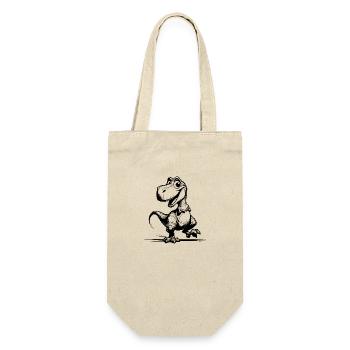 Funny Little T-Rex Dino Sketch - Gift Bag for Bottles - nature - Front