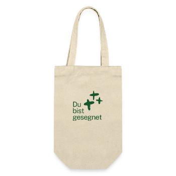 Du bist gesegnet - Geschenkbeutel für Flaschen - Natur - Vorne