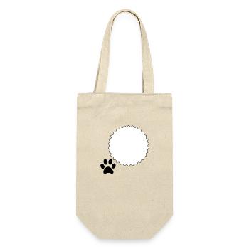 Template Sun Frame Paw Print Design - Gift Bag for Bottles - nature - Front